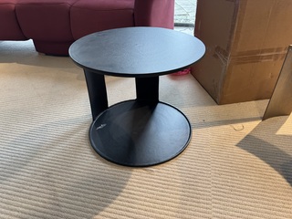 Bijzettafel, zwart aluminium